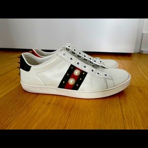 Gucci Ace Stud Web Sneakers - Lightly Used 38 / 8